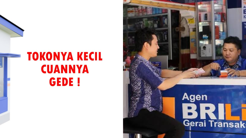 Ilustrasi operasional agen BRILink yang aman dan bebas selisih saldo berkat penggunaan sistem kasir digital.